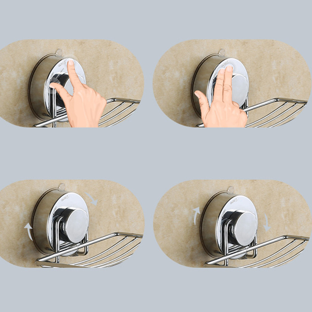 Soap Dish Draining - Punch-free zeepbakje afvoerrek Power-grip zuignap zeepbakje