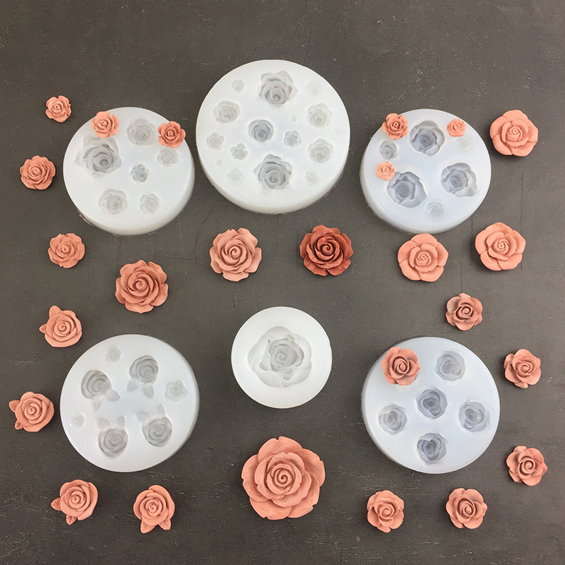 Soap Making Party - 3d Rose Bloemvorm Blad Siliconen Mallen