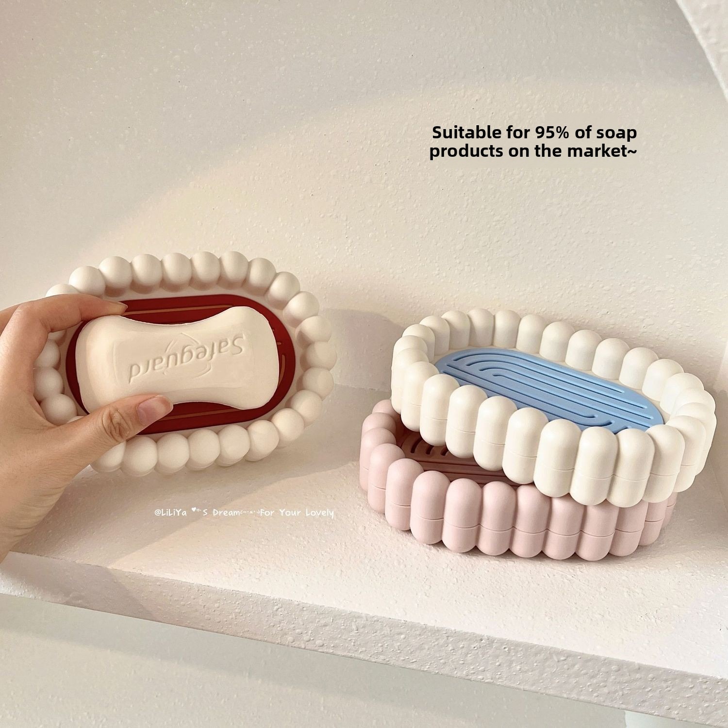 Soap Dish Draining - Badkamerzeepbakje Plastic zeepbakje met afvoergat Zeephouder