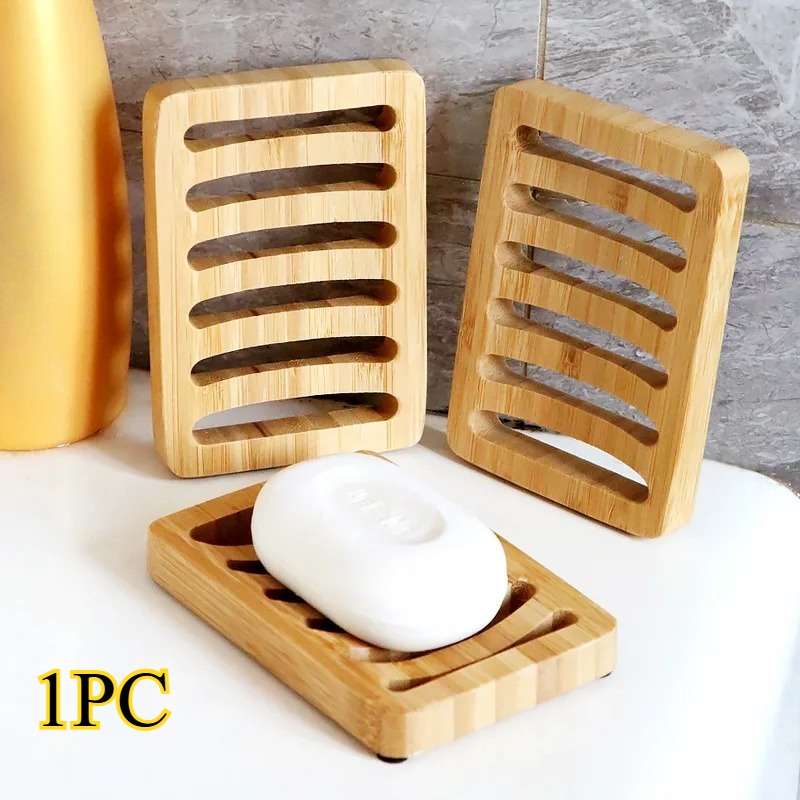 Soap Dish Draining - Bamboe Case Tray Houten voorkomen schimmel