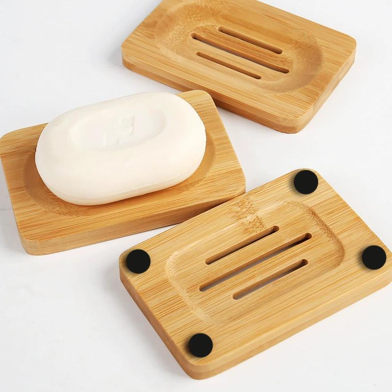 Soap Dish Draining - Natuurlijke bamboe zeepbakje 1 stuk, zelfdrainende