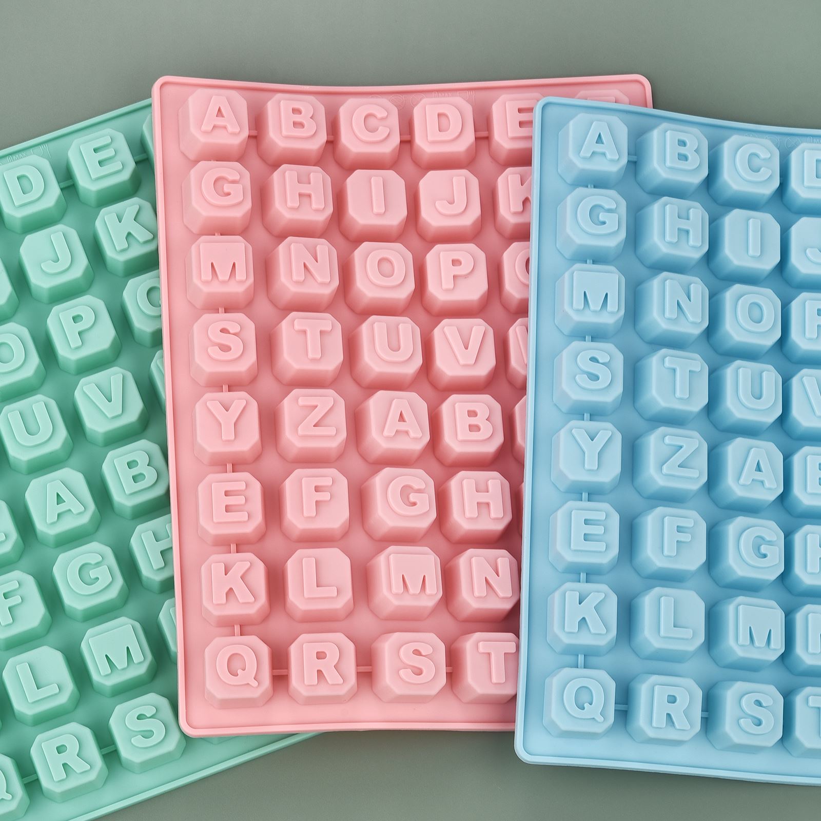 Soap Making Party - 48-letters Enghish alfabet letter siliconen mal