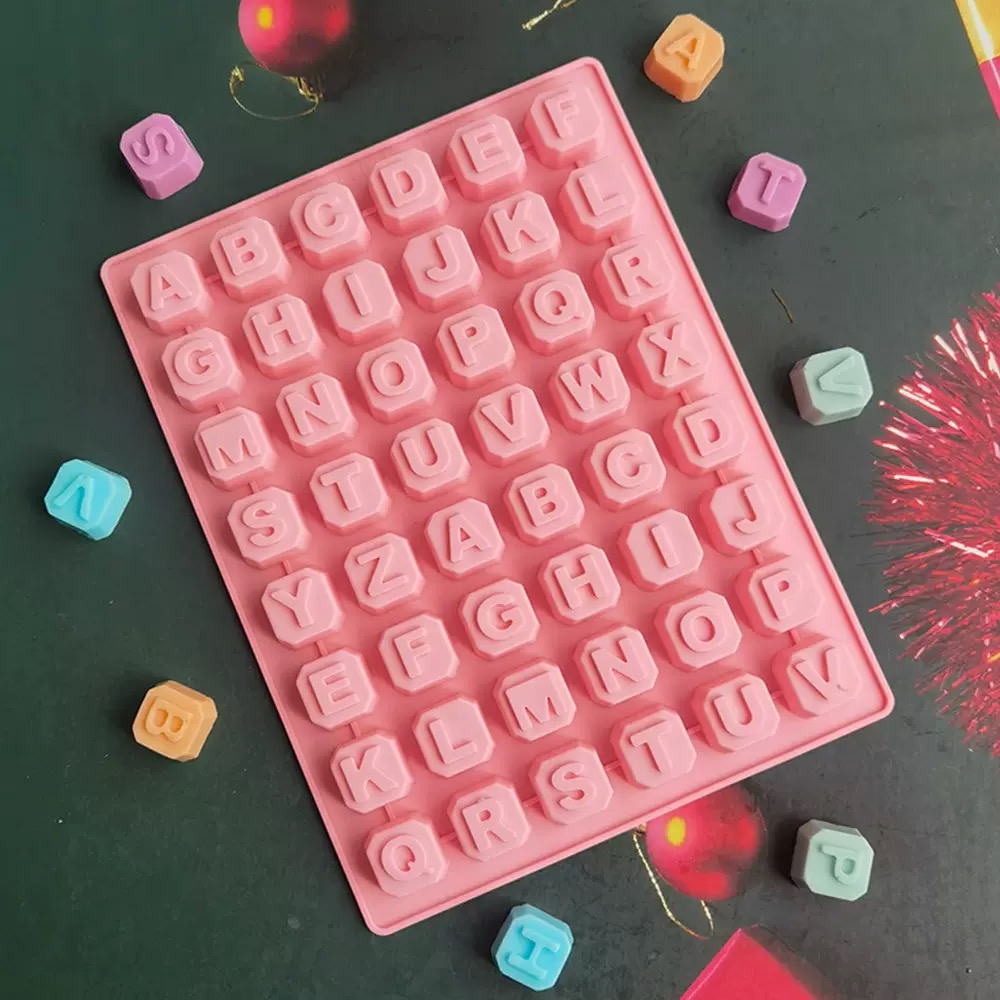 Soap Making Party - 48-letters Enghish alfabet letter siliconen mal