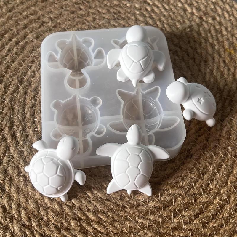 Soap Making Party - Vier Schildpadden Gips Siliconen Mallen DIY