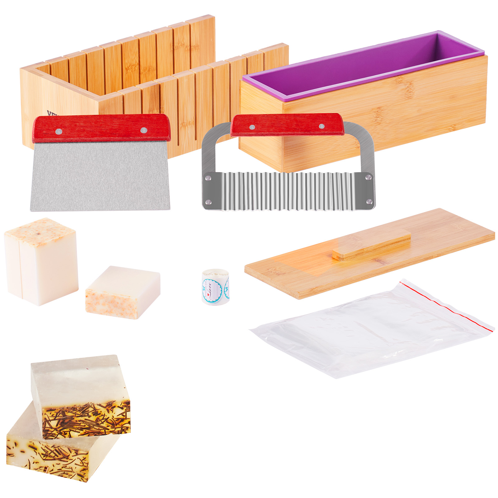 Soap Making Lab - VEVOR Zeepmaakset Bamboe Snijdoos en Binnendoos
