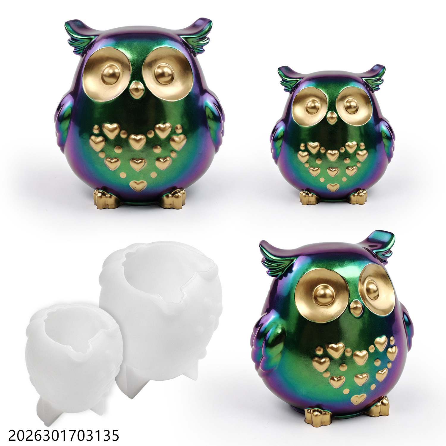 Soap Making Party - Uil siliconen mal 3D vogelvorm set