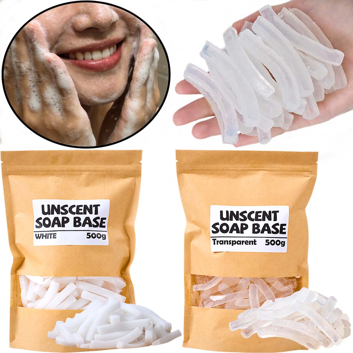 Soap Making Foam - 500g Transparante Witte Kleur Zeepbasis DIY