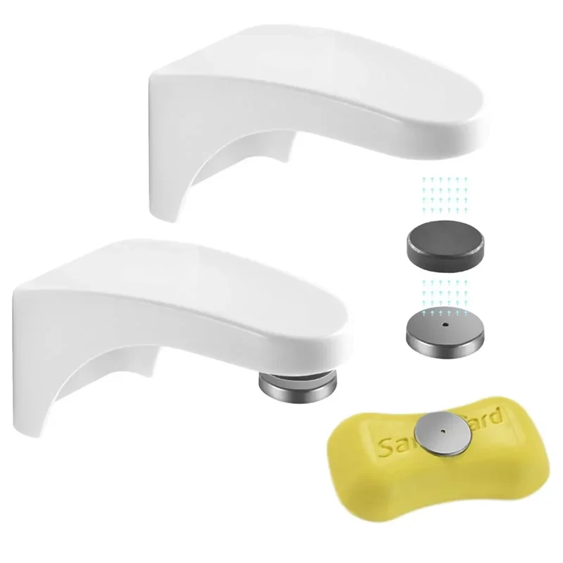 Soap Dish Draining - Magnetische zeephouder Zeepdoos Ponsvrije zeephouder Afvoerzeephouder