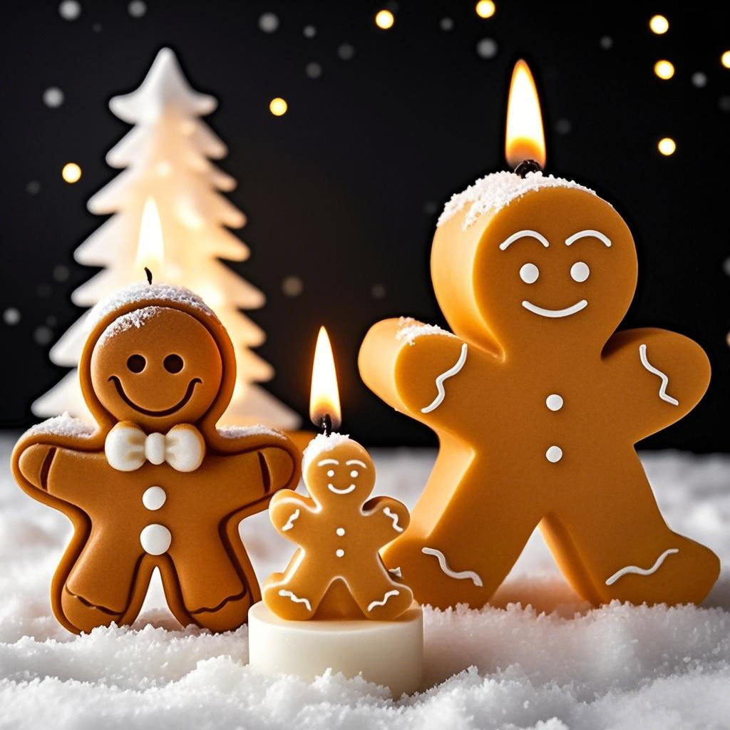Soap Making Party - DIY Cartoon Gingerbread Man Siliconen Kaars