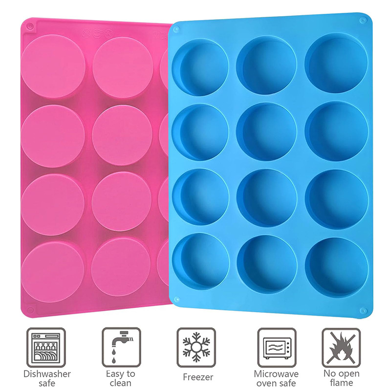 Ronde siliconen mallen met 12  - Soap Making Party recensie en prijs