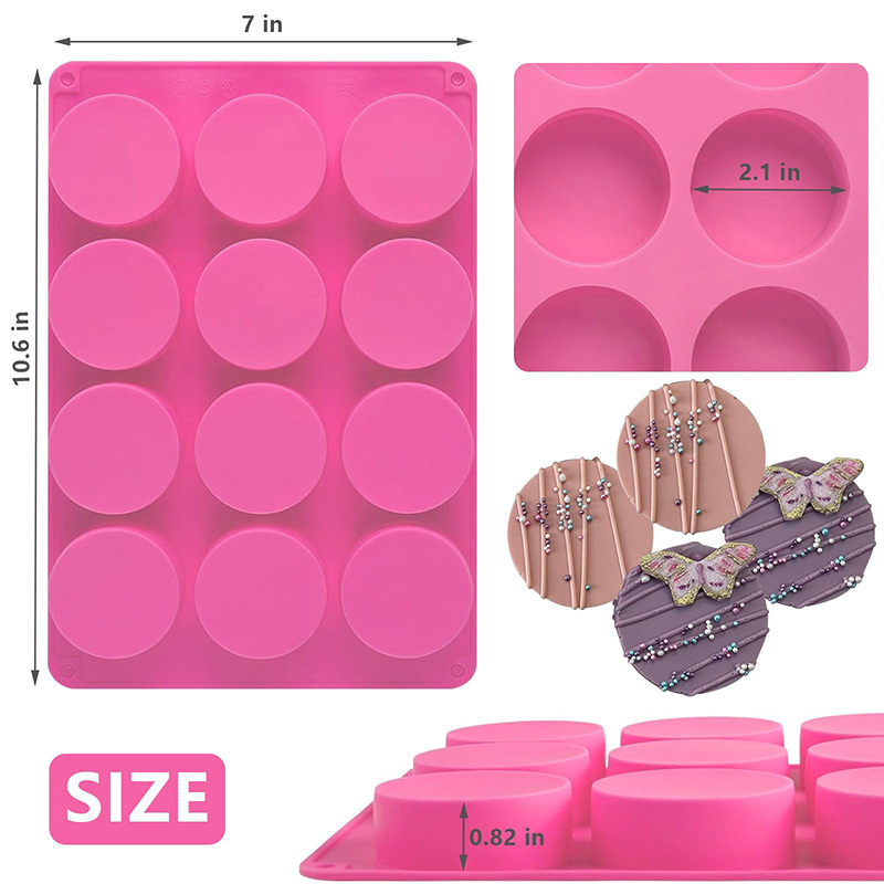 Ronde siliconen mallen met 12  - Soap Making Party recensie en prijs
