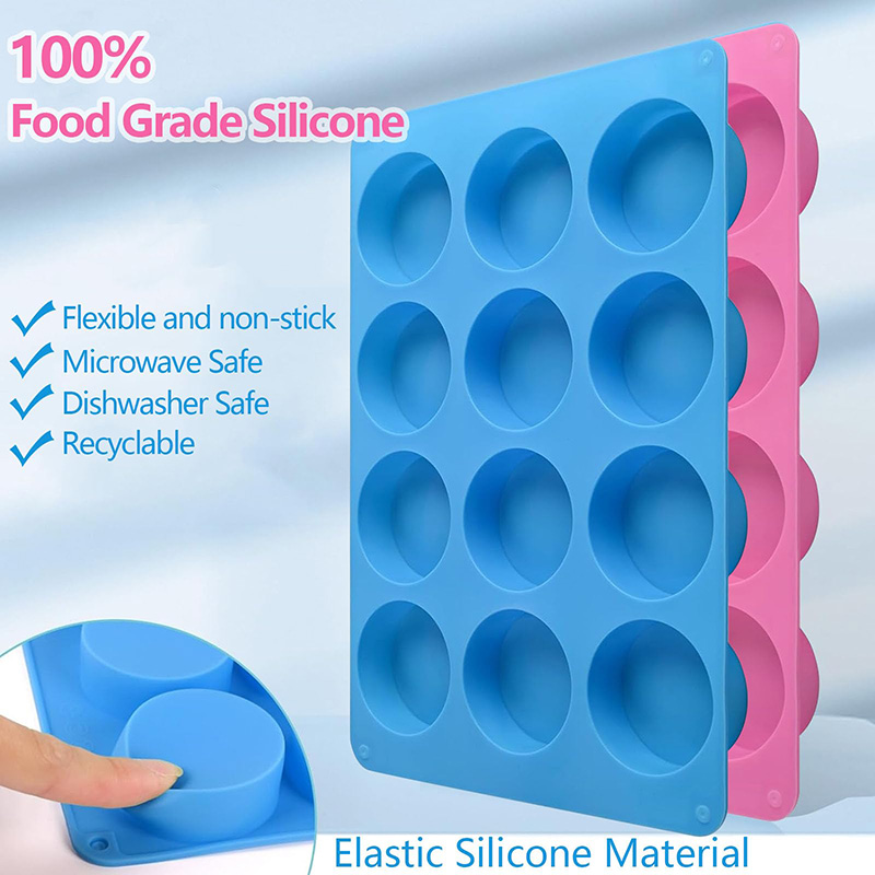 Ronde siliconen mallen met 12  - Soap Making Party recensie en prijs