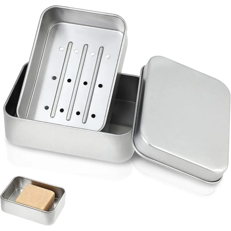 1PC draagbare dubbellaagse alu - Soap Dish Draining recensie en prijs