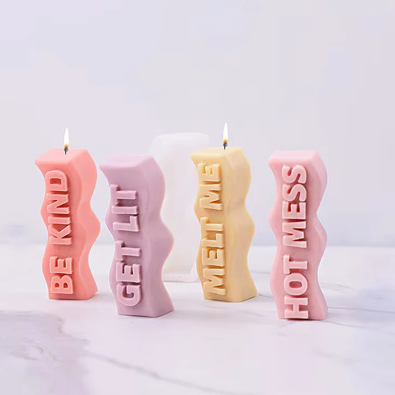 Wave Letter Slogan Kaars Silic - Soap Making Recipes recensie en prijs